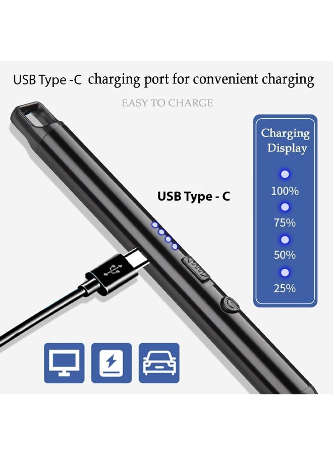 Electric Rechargeable Gas Lighter – 360° Flexible Neck Plasma Arc Lighter – Windproof & Flameless USB Type-C Igniter for Candles, Gas Stoves, BBQ & Fireworks - Image 3